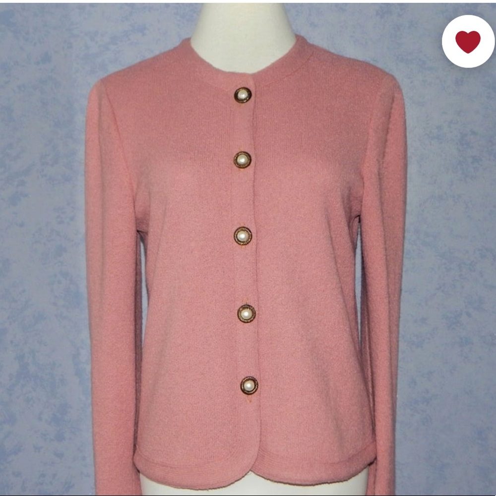 Vintage Dusty Rose Sweater Blazer